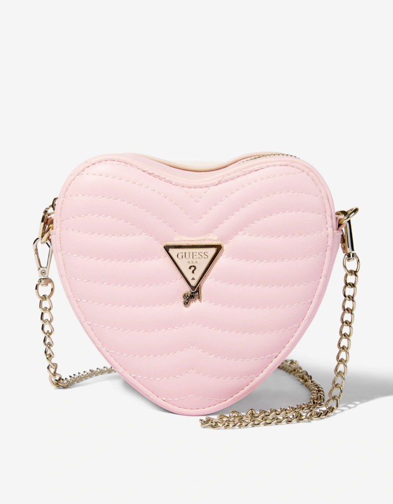Girls Heart Crossbody Bag in Pink (16cm)
