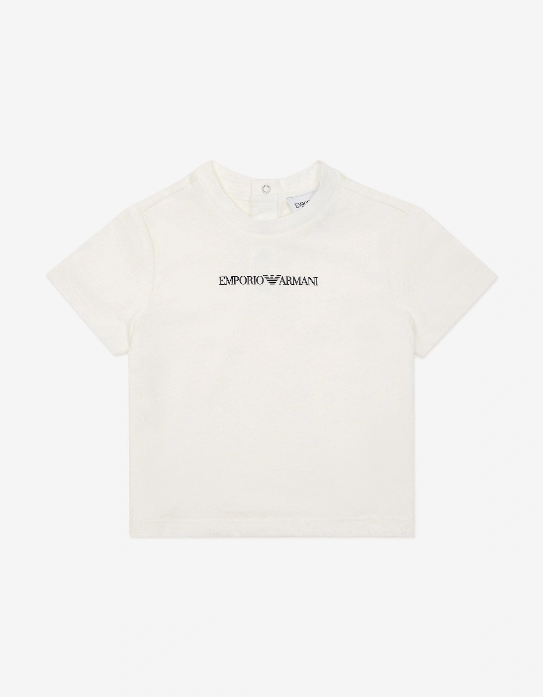 Emporio Armani , Kids Short Sleeve T-Shirts, Male, White, 18 M | 86 Cm, Essential T-Shirt - Image 4