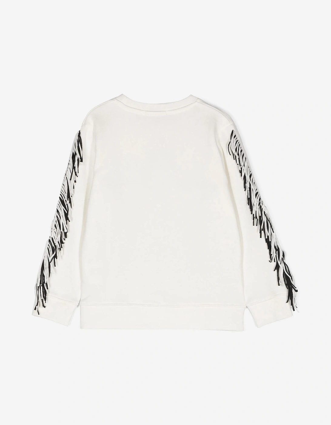 Girls Tassel Star Sweatshirt in Ivory