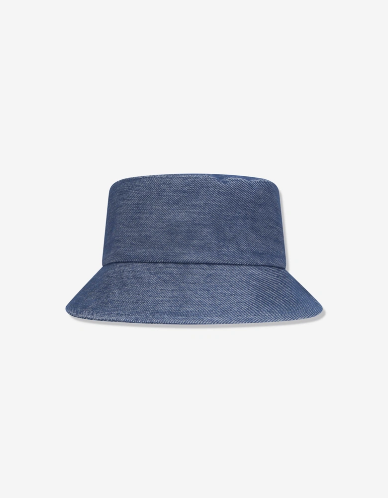 Girls Denim Look Bucket Hat in Blue