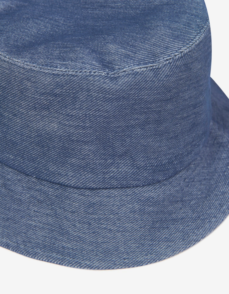 Girls Denim Look Bucket Hat in Blue