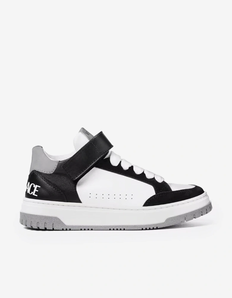 Kids Leather Low Top Trainers in White
