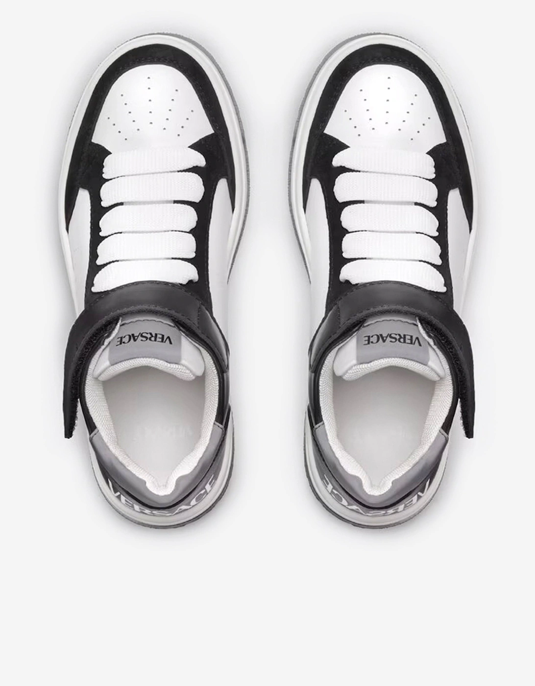 Kids Leather Low Top Trainers in White