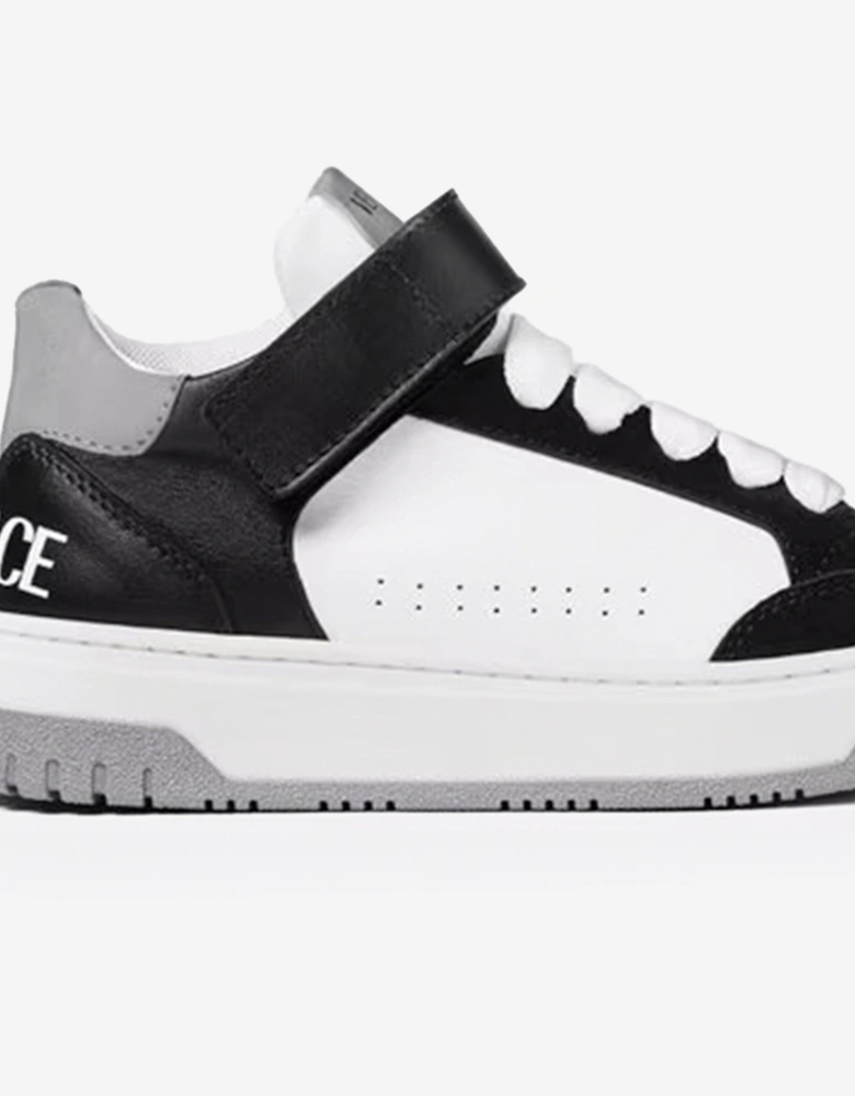 Kids Leather Low Top Trainers in White