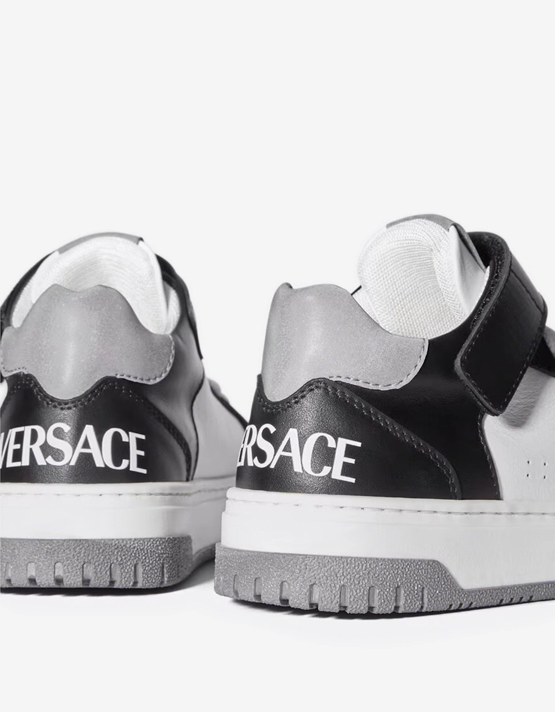 Kids Leather Low Top Trainers in White