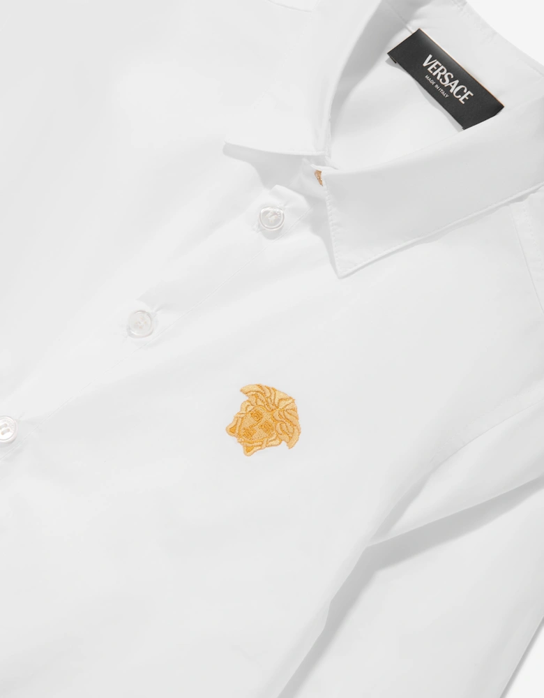 Boys Medusa Logo Shirt in White