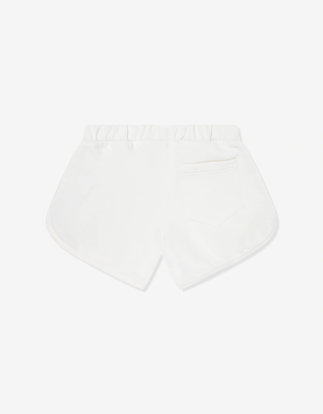 Girls Embroidered Logo Shorts in White
