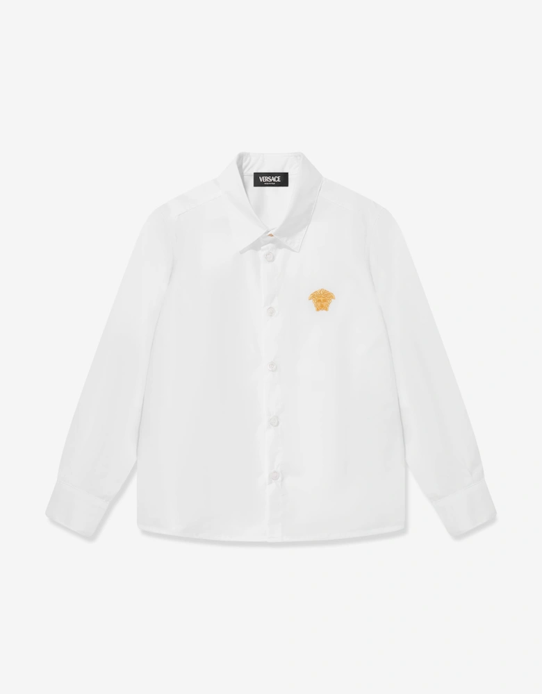 Boys Medusa Logo Shirt in White