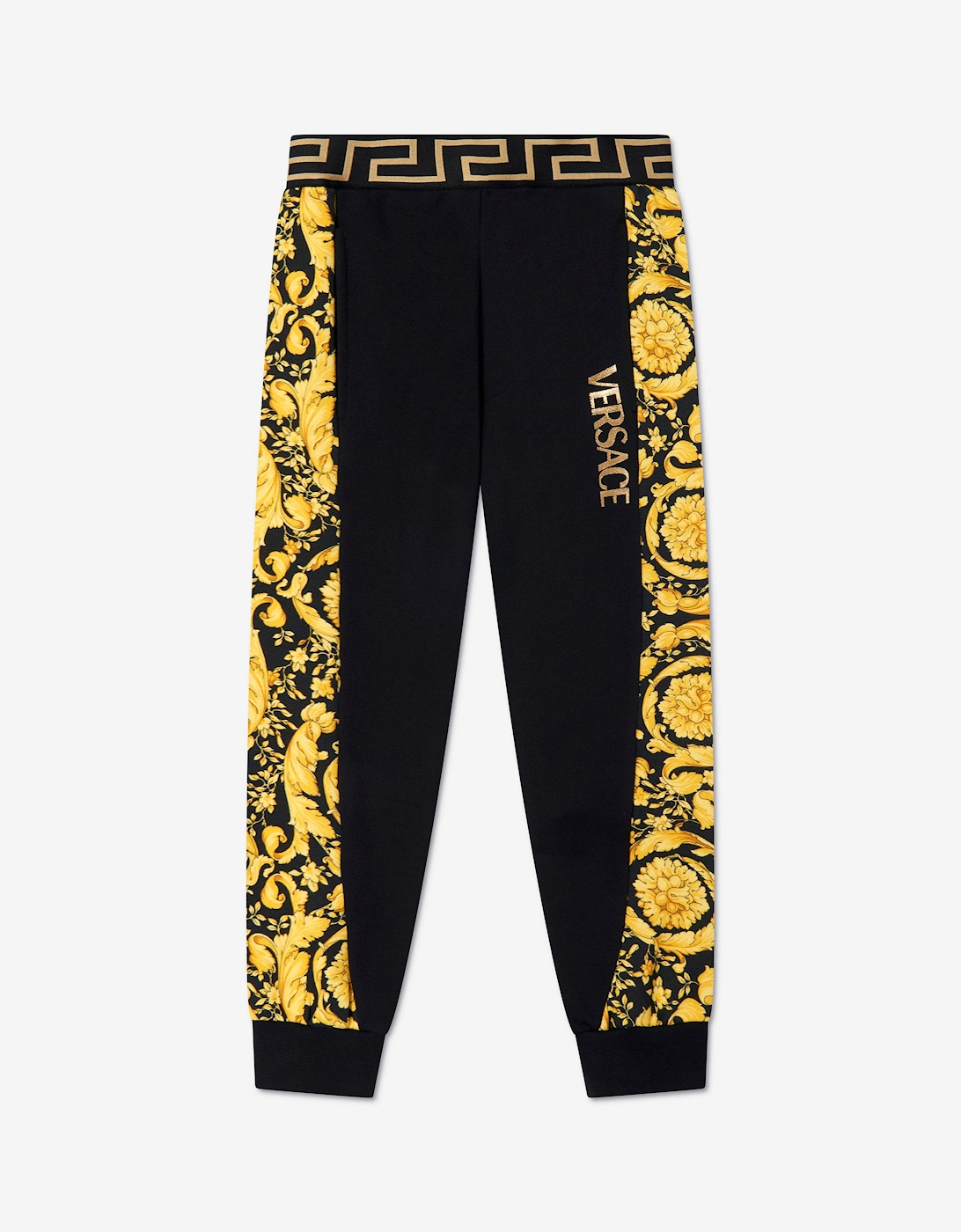 Boys Barocco Logo Joggers in Black, 5 of 4