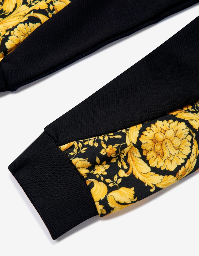 Boys Barocco Logo Joggers in Black