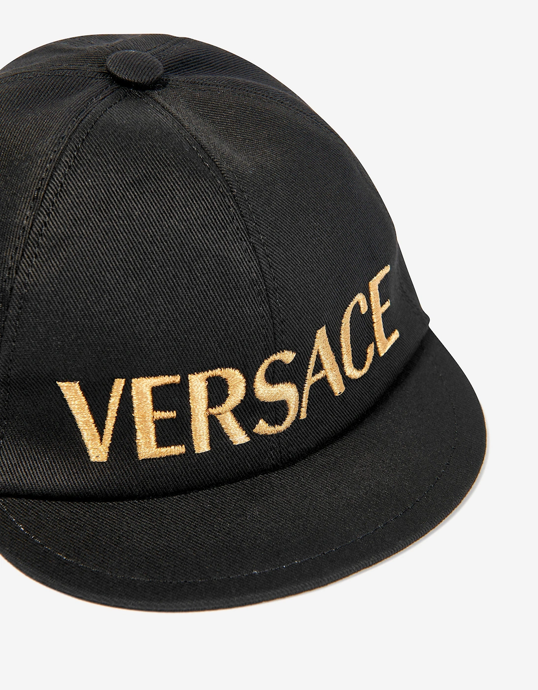 Kids Embroidered Logo Cap in Black