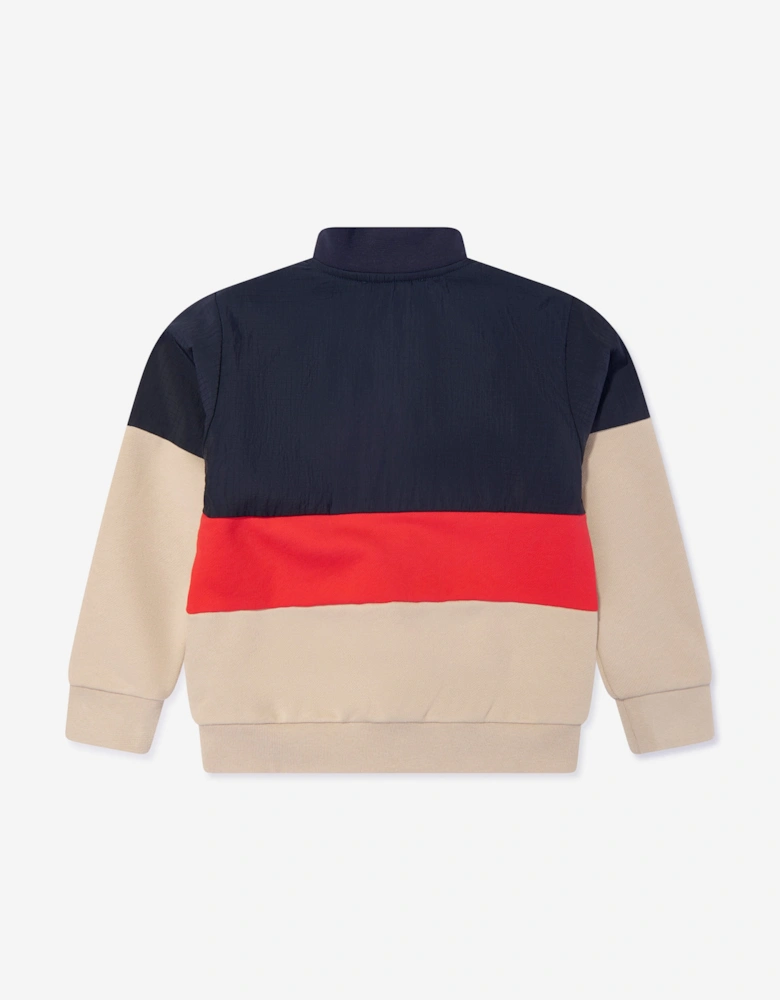 Boys Logo Zip Up Top in Multicolour