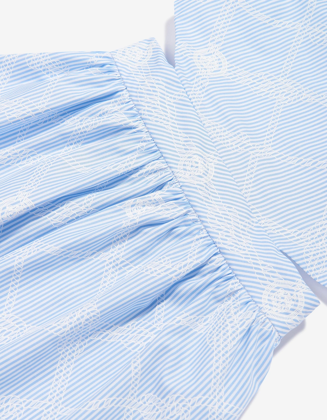 Girls Rope Logo Print Dress in Blue