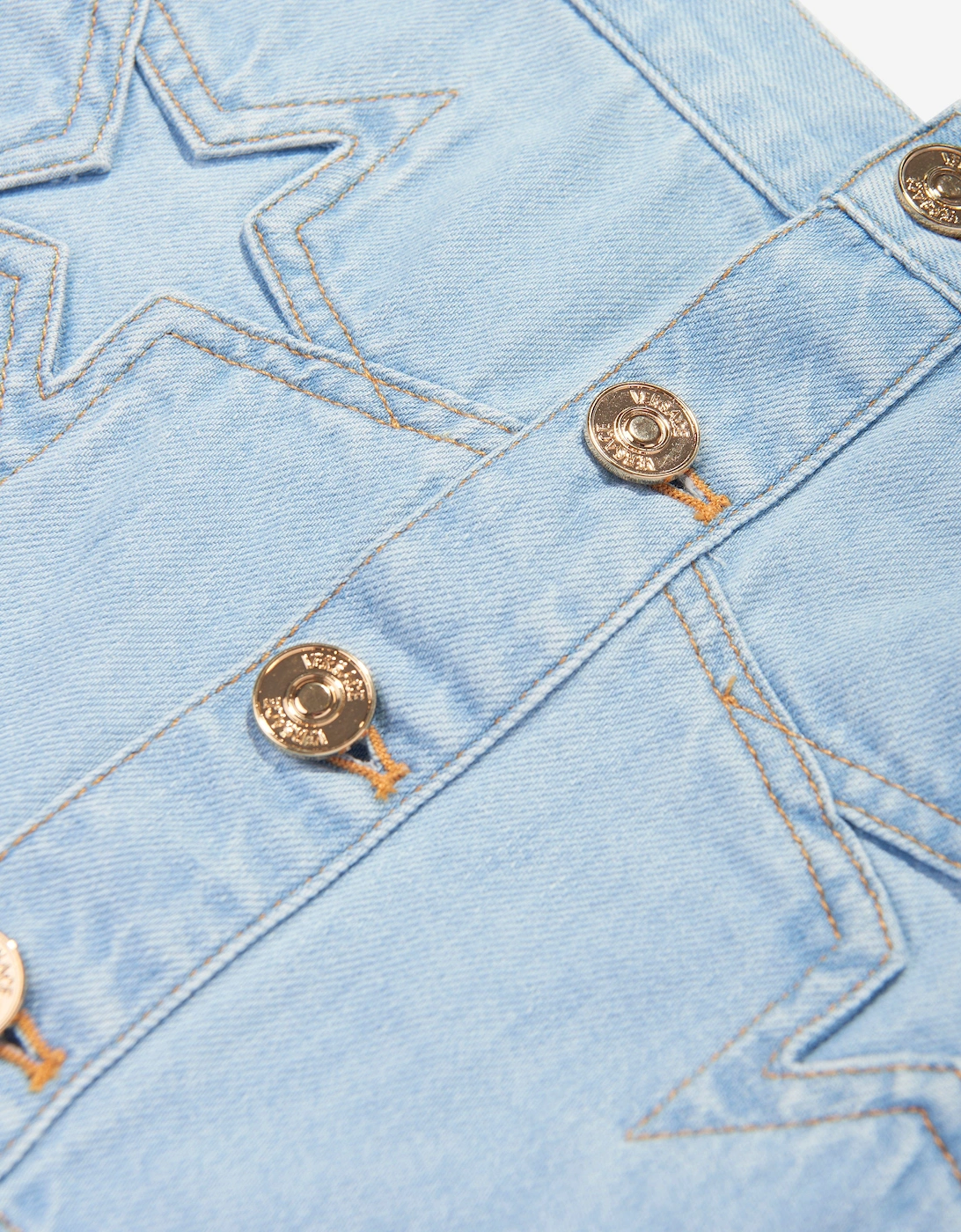Girls Star Denim Skirt in Blue