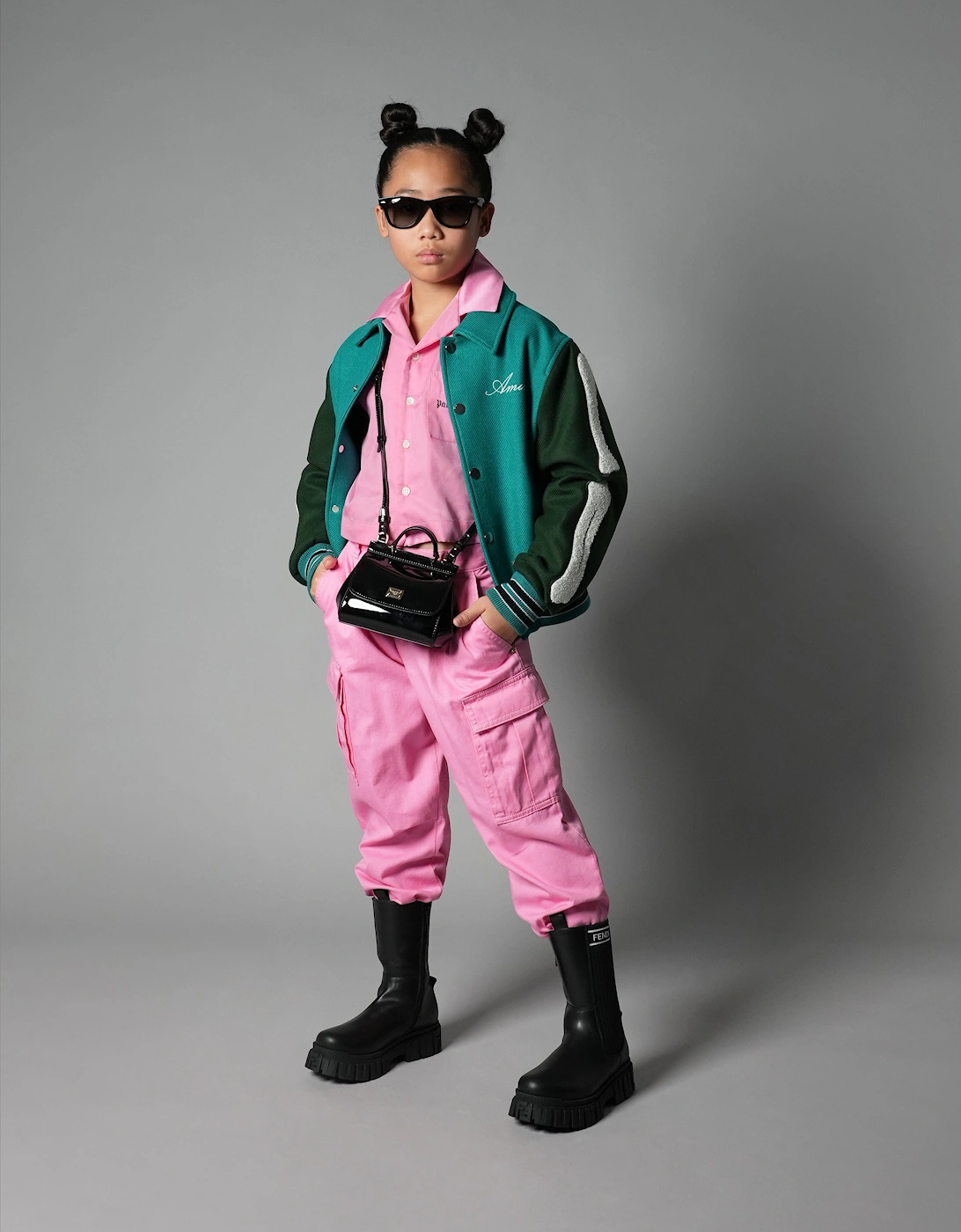 Girls Cargo Trousers in Pink