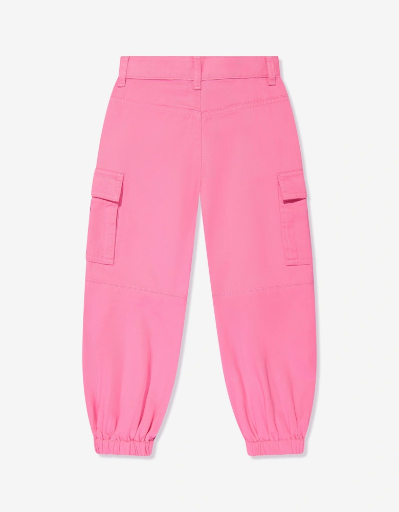Girls Cargo Trousers in Pink