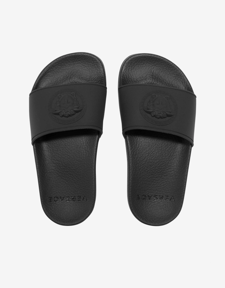 Kids Medusa Logo Sliders in Black