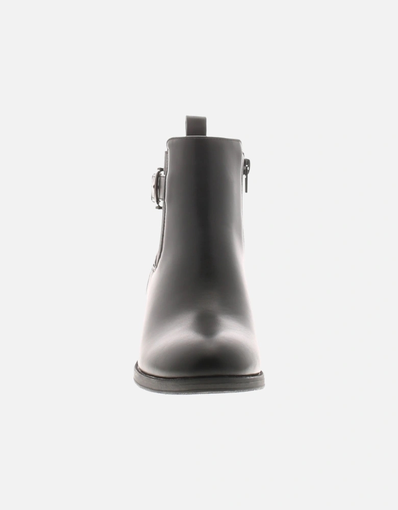 Womens Ankle Boots Strand Zip black UK Size