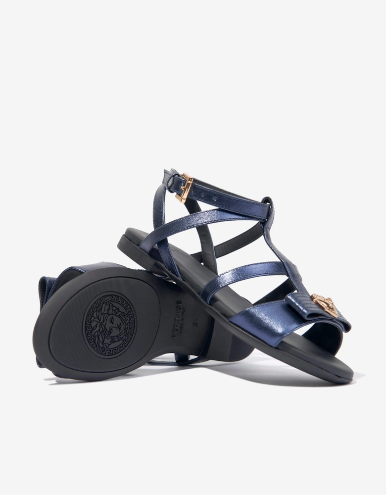 Girls Medusa Heart Sandals in Navy