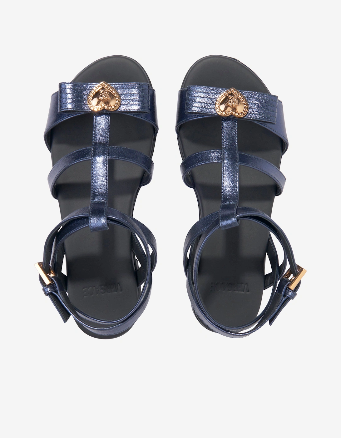 Girls Medusa Heart Sandals in Navy