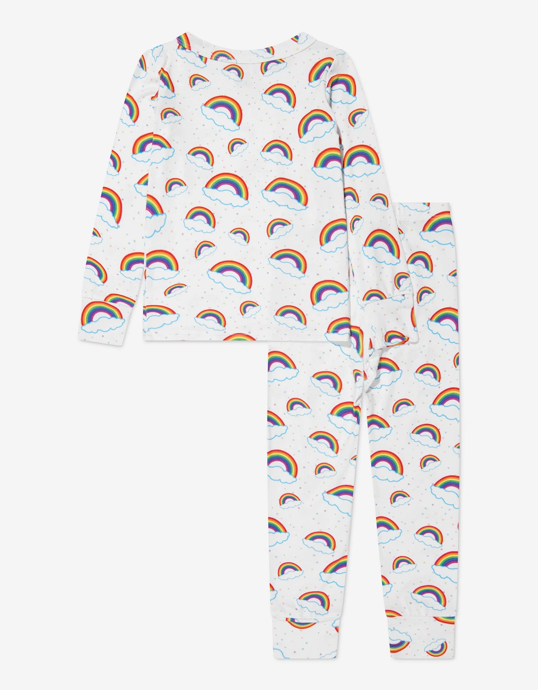Girls Rainbow Pyjamas Set in Multicolour