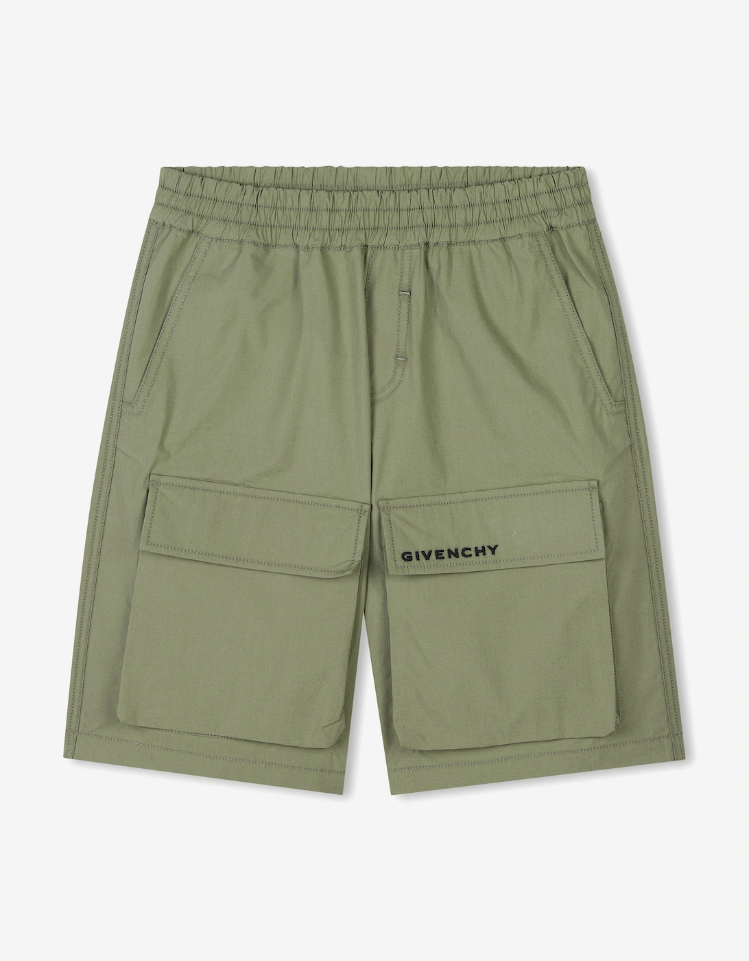 Boys Pocket Flap Bermuda Shorts in Green, 5 of 4