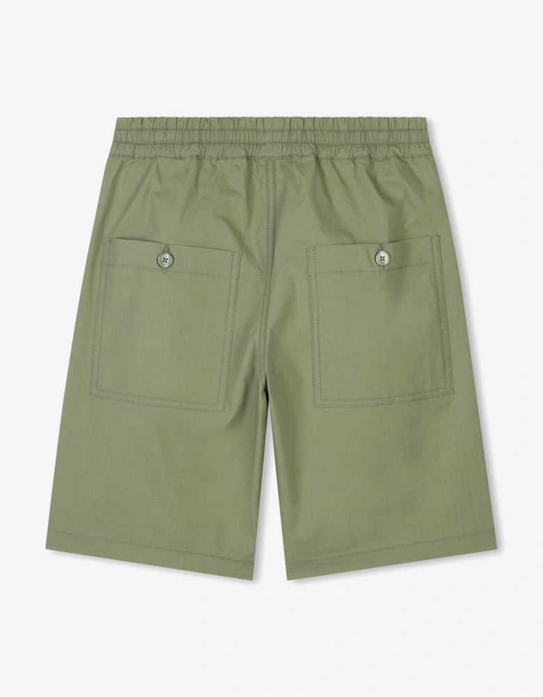 Boys Pocket Flap Bermuda Shorts in Green