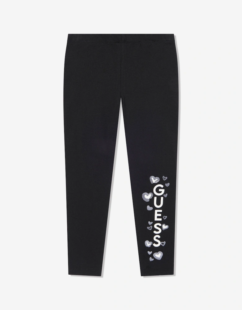 Girls Logo Leggings in Black