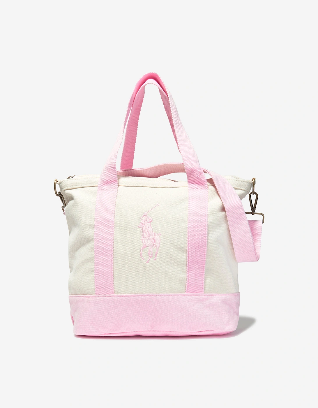 Girl's Ralph Lauren Girls Polo Player Tote Bag in Pink (40cm) - Size: ONE size,