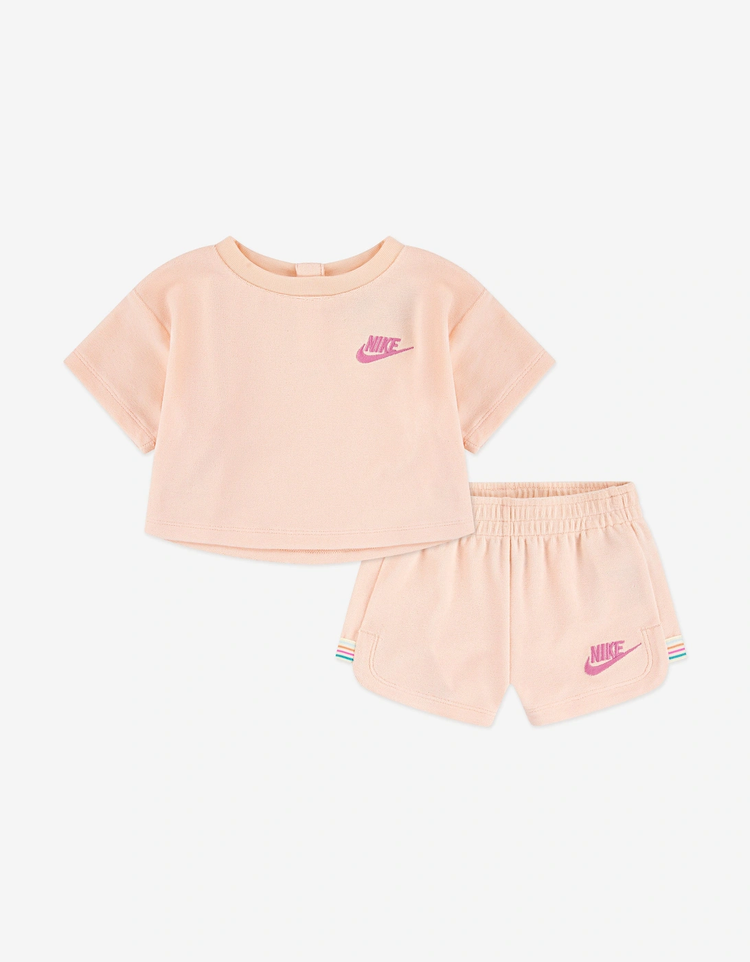 Girls Lets Roll Terry Towel Short Set in Pink, 5 of 4
