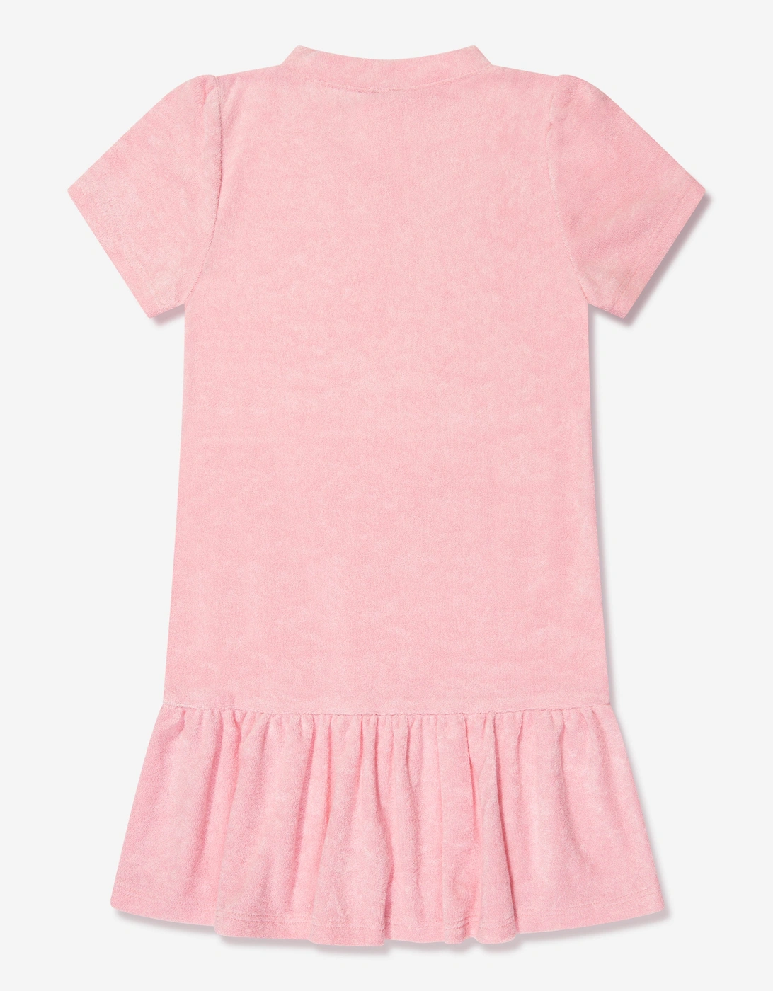 Girls Towelling Mini Dress in Pink