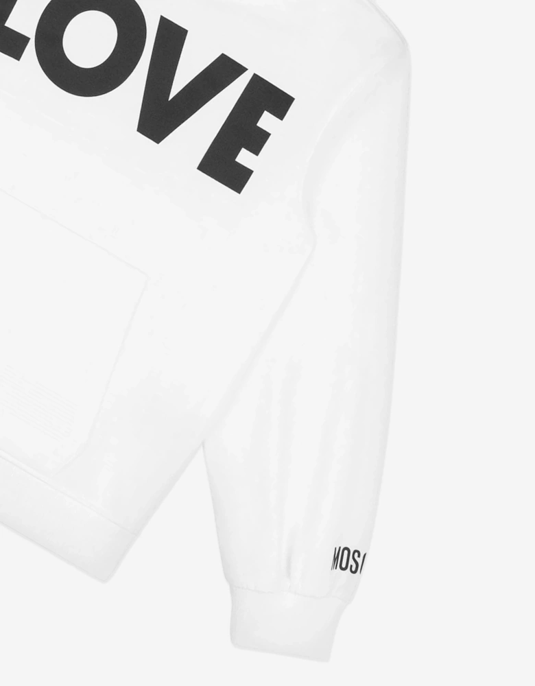 Kids Love Hoodie in White