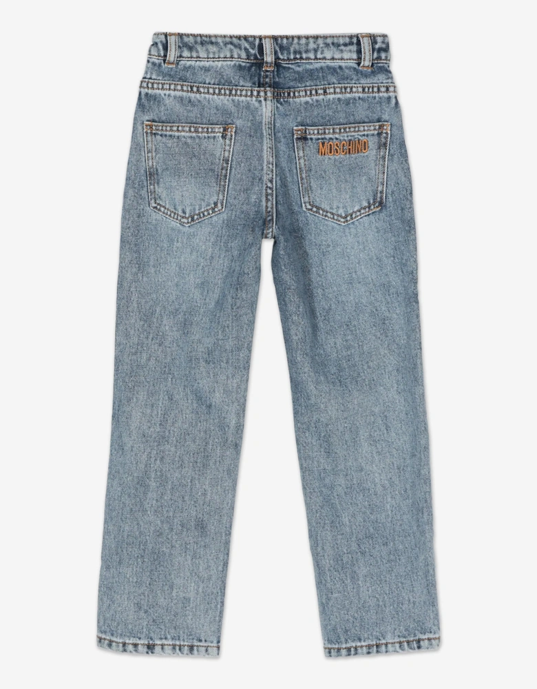 Kids Vintage Wash Jeans in Blue
