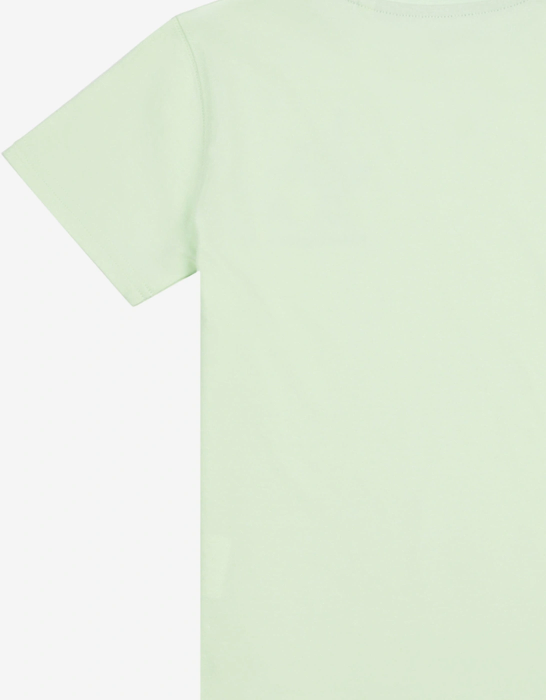 Girls Athletics Tennis Cartoon Graphic T-Shirt in Green
