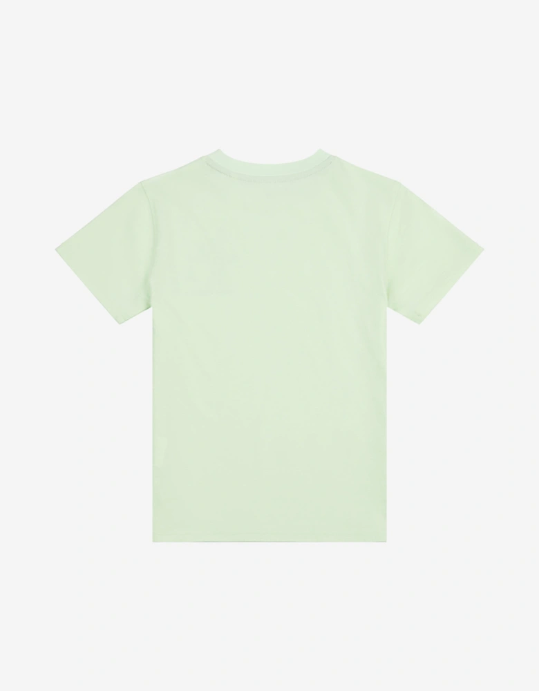 Girls Athletics Tennis Cartoon Graphic T-Shirt in Green