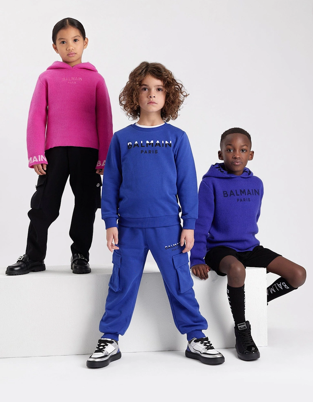 Boys Cargo Joggers in Blue