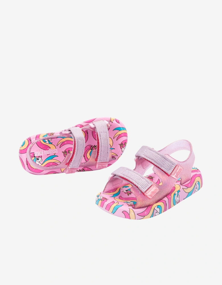 Girls Mix Unicorn Sandals in Pink