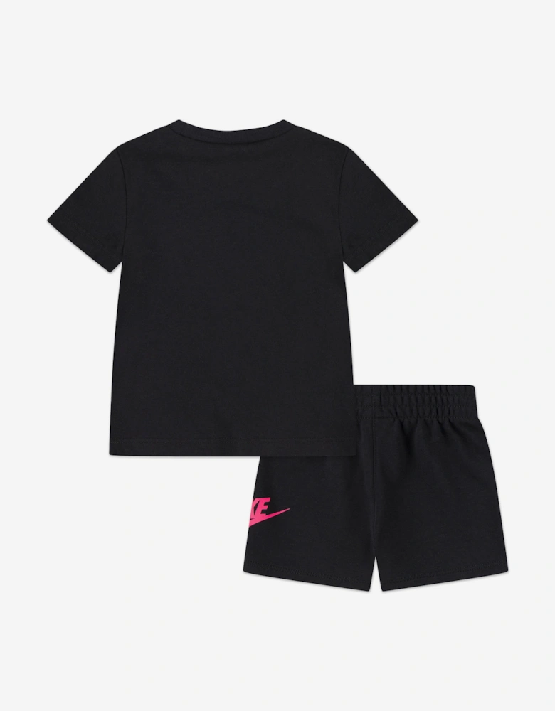 Kids Club T-Shirt and Shorts Set in Black