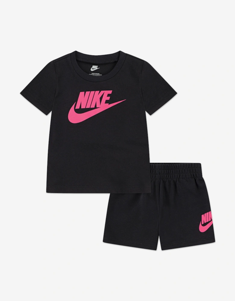 Kids Club T-Shirt and Shorts Set in Black