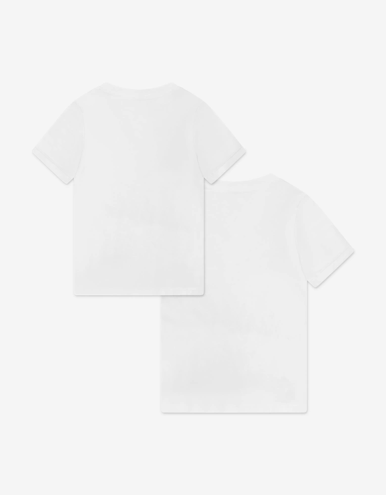 Boys 2 Pack T-Shirts Set in White