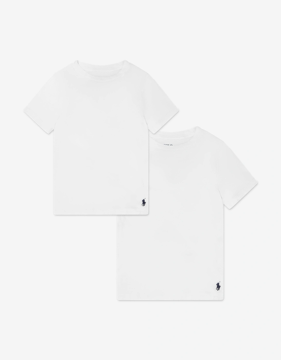 Boy's Ralph Lauren Boys 2 Pack Cotton T-Shirt Set in White - Size: 10 years/11 years/12 years