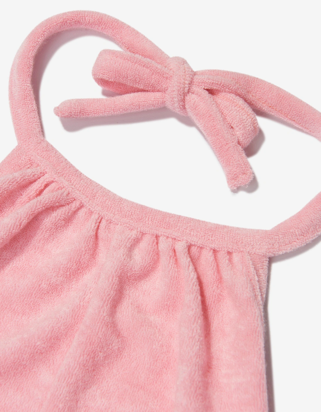 Girls Towelling Halterneck Romper in Pink