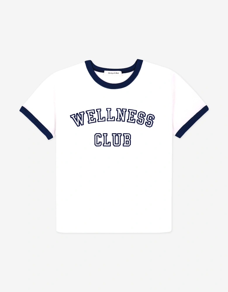Kids Wellness Club Flocked T-Shirt in White