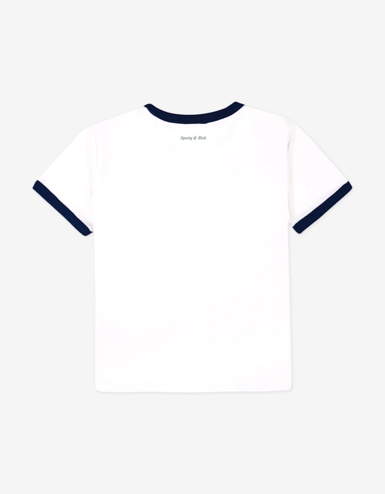 Kids Wellness Club Flocked T-Shirt in White