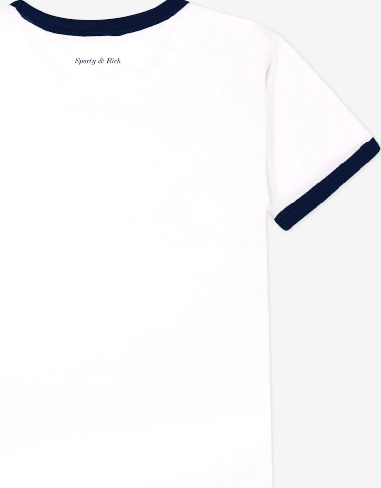 Kids Wellness Club Flocked T-Shirt in White
