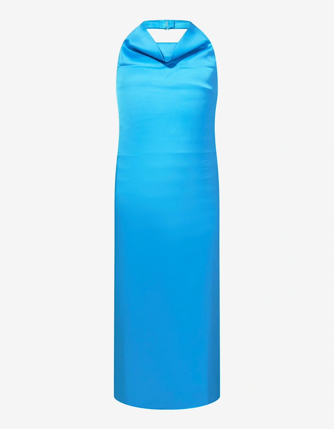 Girls Backless Satin Maxi Dress in Blue