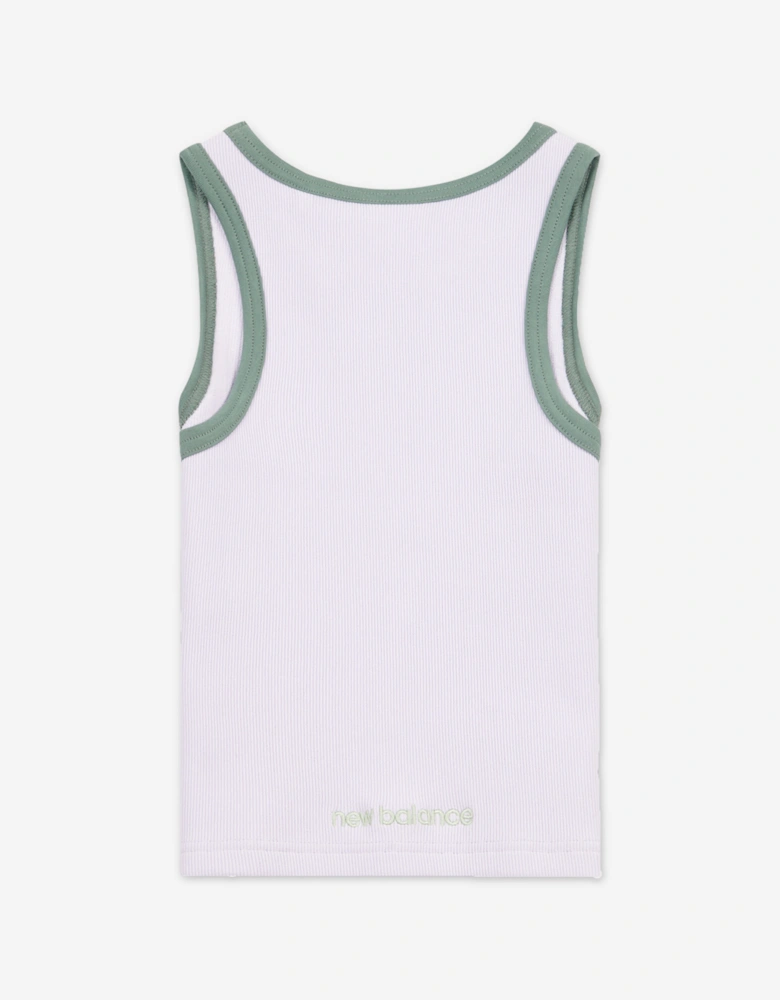 Girls Premium Rib Vest Top in Purple