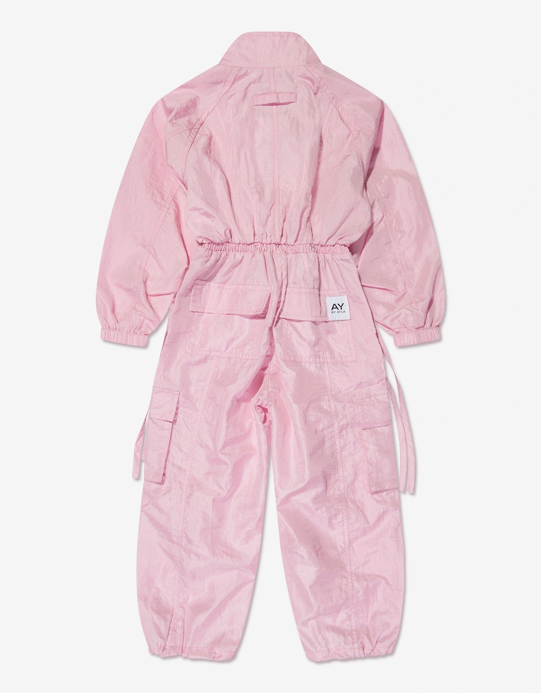 Girls Nylon Jumpsuit in Pink