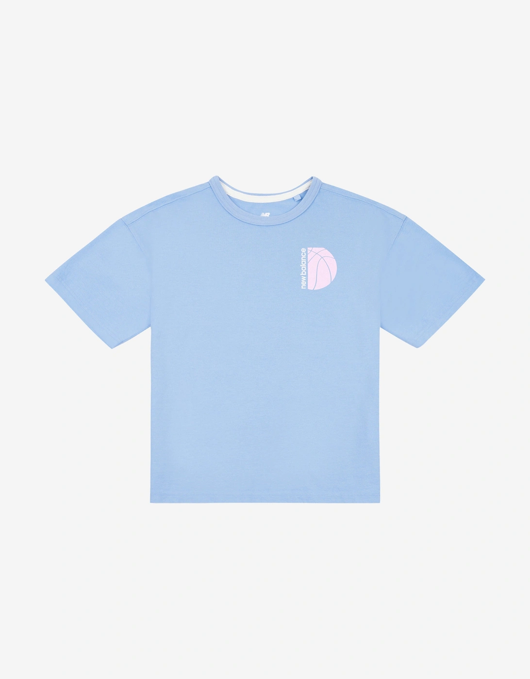 Girls Hoops Court Graphic T-Shirt in Blue, 5 of 4