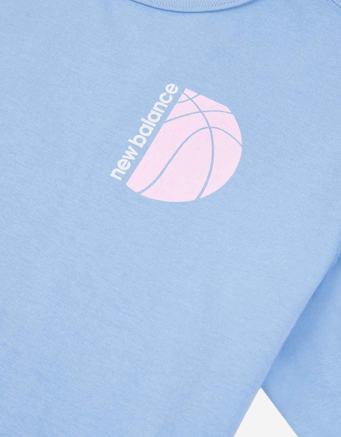 Girls Hoops Court Graphic T-Shirt in Blue
